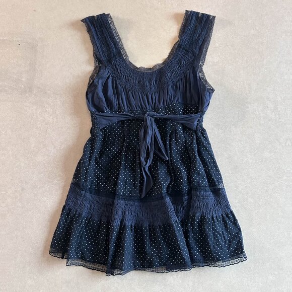 Free People Polka Dot Mixed Belted Top ASO Alice Cullen - Picture 8 of 12